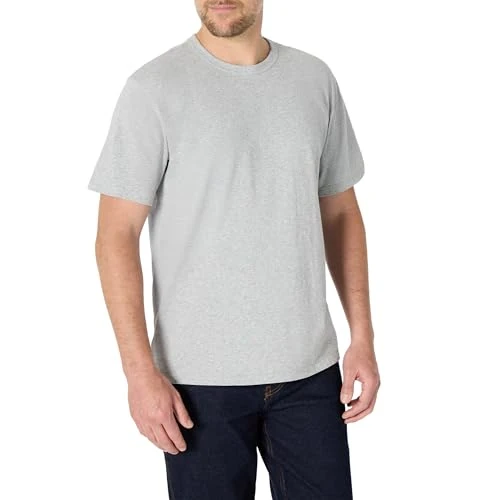 Amazon Essentials Men's Relaxed-Fit Heavyweight Cotton T-Shirt, Medium Grey Heather, X-Large