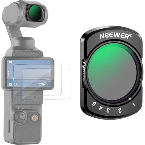 Offre limitée : NEEWER Filtre Variable ND2-32 Compatible avec DJI Osmo Pocket 3, Filtre ND Magnétique à Arrêt Limité de 1 à 5,Accessoire pour Caméra d'Action,Verre Optique HD,Comprend 2 Protecteurs d'écran LCD,FL-50 de 19.89 € à 14.22 € (29% de remise)