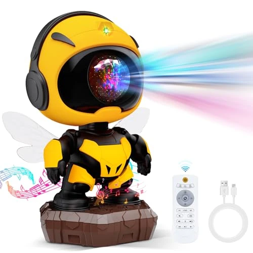 YAYZA! LED Bee Starry Sky projector, vloeiende sterren met afstandsbediening, projectorlamp, melkwegstelsel, huis, planetarium, instelbaar, voor kinderen en volwassenen, feest volwassenen
