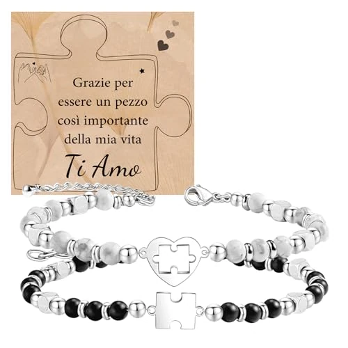 CheersLife Pulsera de pareja regalo de pareja regalo de cumpleaños para novio y novia IT