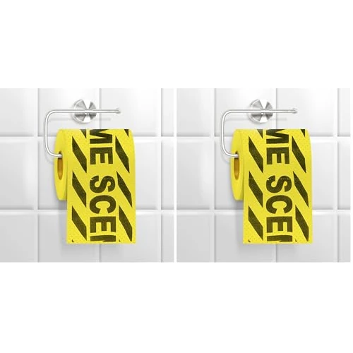 Offerta a tempo: Mad Monkey- Divertente Carta igienica con Disegno di Nastro Adesivo, Colore Giallo Neon, Nero, 2000034 (Confezione da 2) - 6% da 16.86 € a 15.90 €