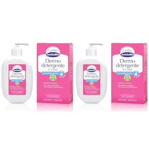 Amidomio Euphidra Dermo Detergente, Bambini 0-5 anni, 400 ml, 1 pezzo (Confezione da 2)