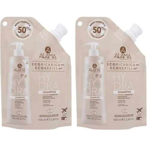 Offerta a tempo: Alama Hydra Shampoo Idratante Ecoricarica 100ml (Confezione da 2) - 85% da 15.40 € a 2.28 €
