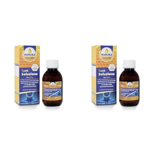 Offerta a tempo: Manuka Benefit Tuss Soluzione, favorisce le funzionalità delle prime vie respiratorie, con Miele ed Olio essenziale di Manuka, favorisce la fluidità delle secrezioni bronchiali 140 ml - 46% da 26.00 € a 14.02 €
