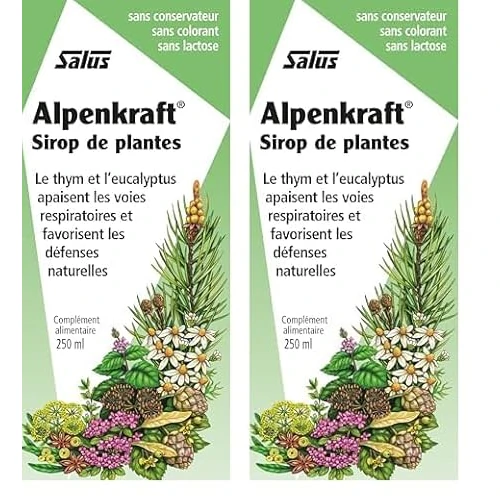 Salus Alpenkraft - Sciroppo a base di erbe e oli essenziali per il benessere di naso e gola - 250ml (Confezione da 2)