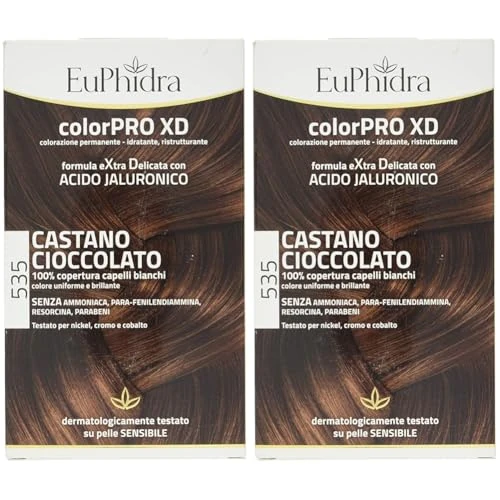 Euphidra ColorPro XD, 535 Castano Cioccolato - 190 gr (Confezione da 2)