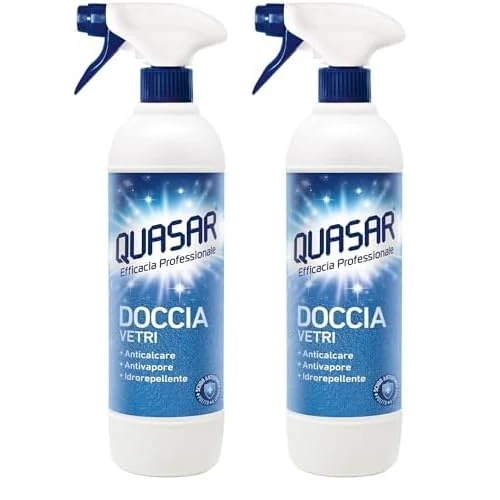 Quasar - Doccia Vetri - Anticalcare, Antivapore, Idrorepellente - 680 ml (Confezione da 2)