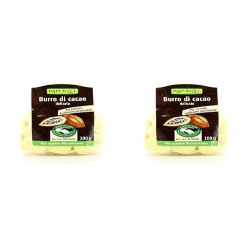 Offerta a tempo: Rapunzel Burro Di Cacao Porzionato, 100g (Confezione da 2) - 37% da 15.98 € a 10.10 €