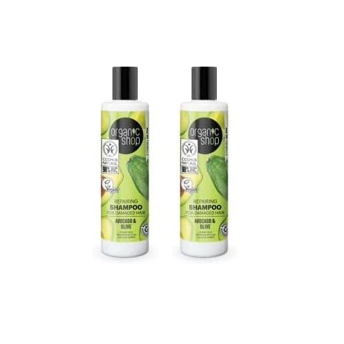 Oferta limitada: Organic Shop Champú Reestructurante Olive & Avocado – 280 ml (Paquete de 2) de 6.54 EUR a 5.80 EUR (ahorro 11%)