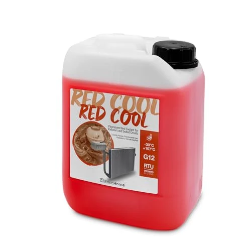 Oferta limitada: ErrecHome Red Cool, líquido para radiadores rojo fluorescente -30°C, anticongelante G12 con paquete inhibidor de base orgánica OAT, listo para usar, 5 litros de 25.18 € a 25.18 € (ahorro 0.00%)