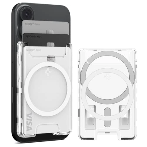 Offerta a tempo: Spigen Ultra Hybrid MagFit+ Portafoglio MagSafe Wallet Magnetico Portacarte Compatibile con iPhone 17/16/15/14/13/12 Modelle - Trasparente - 70% da 32.99 € a 9.90 €