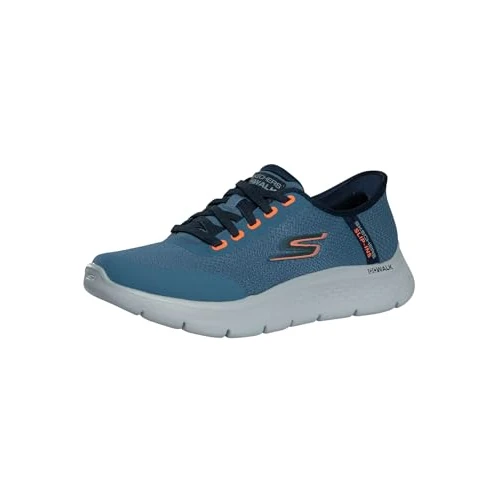 Skechers Go Walk Flex Netro Sneaker Uomo, Tessuto Sintetico Blu Navy, 43 EU