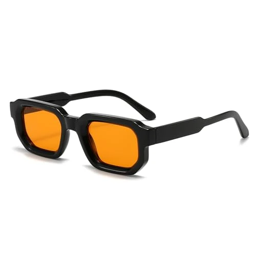 Limited-time offer: LJCZKA Vintage Rectangle Sunglasses for Women Men Fashion Retro Small Square Frame Sun Glasses with UV400 Protection from 9.99 GBP to 9.99 GBP (save 0%)
