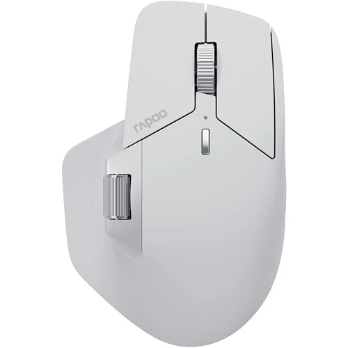 Offerta a tempo: Rapoo MT760L mouse wireless wireless 4000 DPI sensore batteria ricaricabile ecologica ergonomica PC & Mac - bianco grigio - 16% da 45.06 € a 38.03 €