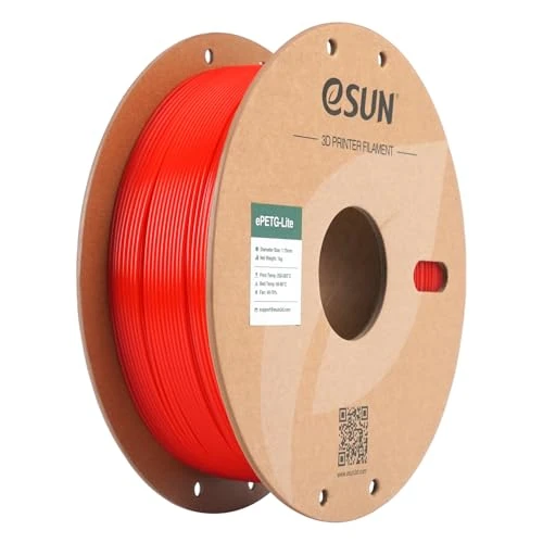 Offerta a tempo: eSUN PETG filamento 1,75 mm, filamento PETG Basic ad alta tenacità, bobina da 1 kg (2,2 libbre) per stampanti 3D, Rosso unicolore - 20% da 18.99 € a 15.19 €