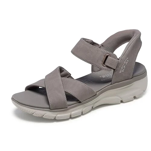 Limited-time offer: Skechers Women's Easy Going Somewhere Sunny Slip-On Sneakers, Taupe Duraleather/Gore, 6 UK from 64.00 £ to 64.00 £ (save 0.00%)