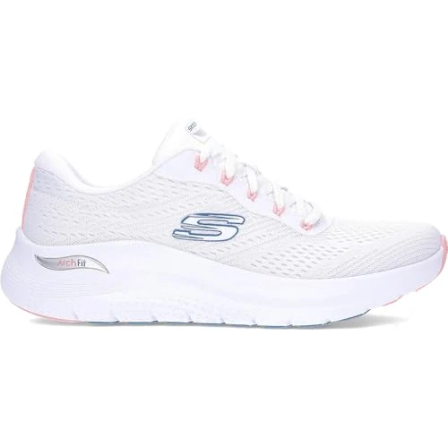 Offerta a tempo: Skechers Sneaker Arch Fit 2.0 Big League, da Donna, Bianco Mesh Rosa Blu Trim, 41 EU - 45% da 99.95 € a 54.95 €