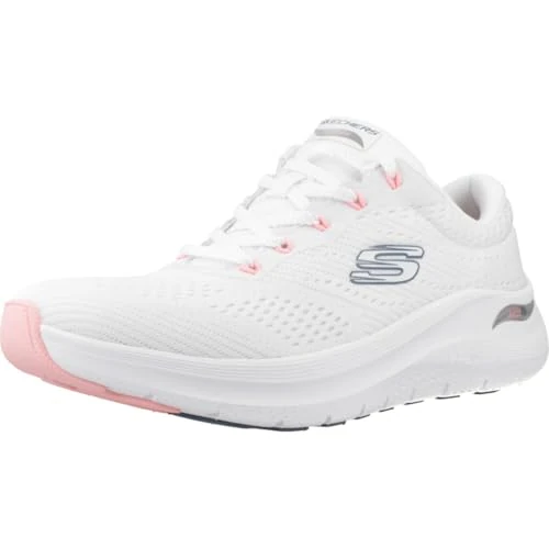 Offerta a tempo: Skechers Sneaker Arch Fit 2.0 Big League, da Donna, Bianco Mesh Rosa Blu Trim, 38 EU - 35% da 99.95 € a 64.97 €