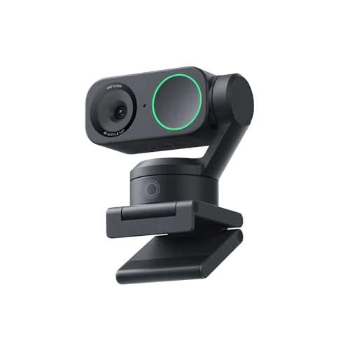Insta360 Link 2 Black- PTZ 4K Webcam for PC/Mac, 1/2" Sensor, AI Tracking, HDR, AI Noise-Canceling Mic, Gesture Control for Streaming, Video Calls, Gaming, Works with Zoom, Teams, Twitch & More