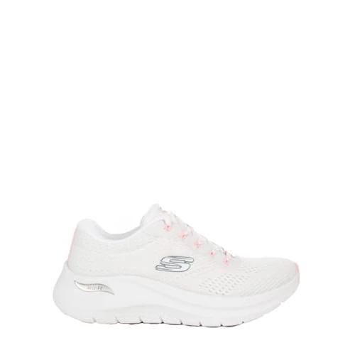Offre limitée : Skechers Baskets Arch Fit 2.0 Big League pour Femme, Maille Blanche, Bordure Rose et Bleue, 38.5 EU de 99.95 € à 94.49 € (5% de remise)