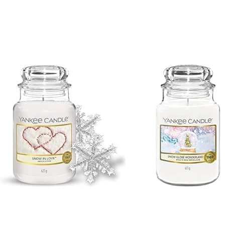 Limited-time offer: Bundle of Yankee Candle Scented Candles | Snow in Love Large Candle | Snow Globe Wonderland Large Candle | Burn Time: up to 150 Hours | Perfect Gifts for Women | Long Burning Candles from 59.98 GBP to 59.98 GBP (save 0%)