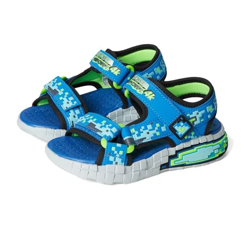 Offerta a tempo: Skechers Mega-Splash 4K - Sandali bassi Da bambino, Blue/Lime, - 0.00% da 49.95 € a 49.95 €
