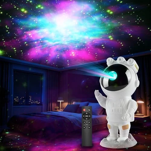 Offerta a tempo: Proiettore astronauta a LED - proiettore del cielo stellato per bambini con timer — 67% da 29,99 € a 9,99 €