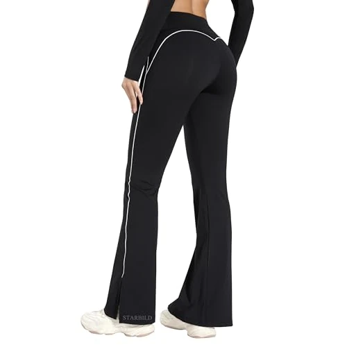 Oferta limitada: STARBILD Pantalones Yoga Acampanados Mujer, Bootcut Leggings Deportivos Cintura Alta, Mallas Deporte Fitness Pilates, Flare Leg - Negro M de 29.99 € a 9.99 € (ahorro 67%)