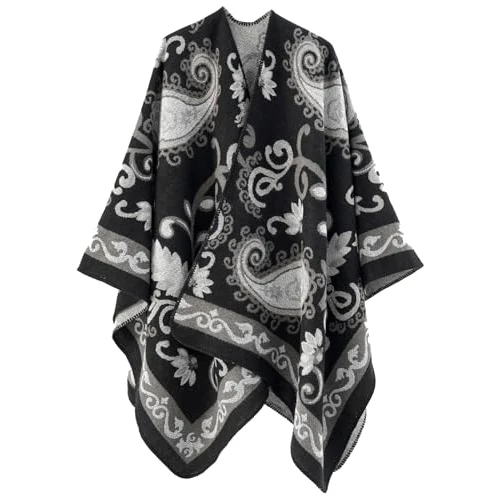 Limited offer: Zetieny Winter Shawl Wraps for Women Elegant Knitted Cape Open Front Poncho Scarf Blanket Cardigan Coat from 21.97 EUR to 19.99 EUR (save 9%)