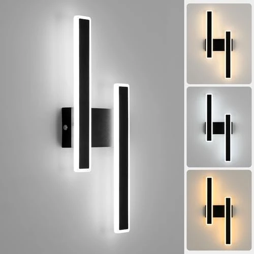 Offerta a tempo: DELIPOP Applique da Parete Interno Nero 32W 4000LM 3 Temperatura Colori - 15% da 27.98 € a 23.92 €