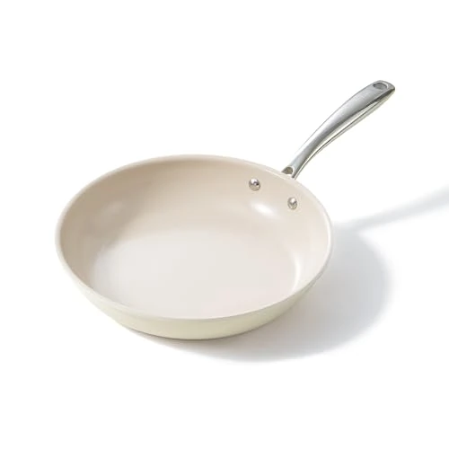 Oferta limitada: Redchef Sartén De Inducción De 24 Cm, Revestimiento Antiadherente De Cerámica, Sartenes Antiadherentes Con Mango De Acero Inoxidable, Sin Ptfe, Sin Pfoa, Sin Pfas, Apta Para Horno, Lavavajillas Beige de 55.99 EUR a 44.99 EUR (ahorro 20%)