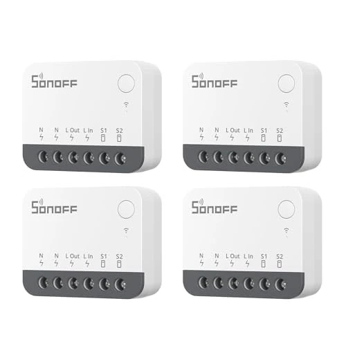 Offerta a tempo: SONOFF ZBMINIR2 Zigbee Smart Switch, Funziona con Alexa & Google Home, 4 Pack, Richiede Gateway ZigBee, Richiede una Linea Neutra - 30% da 47.06 € a 33.14 €