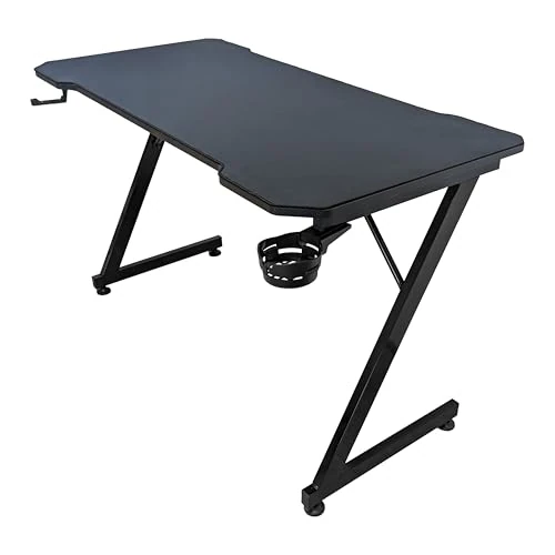Offre limitée : Subsonic - Bureau Gaming Ergonomique Finition Carbone - Bureau Gamer pour PC Gaming 120x60 cm Recouvert d'un Tapis de Souris sur Toute la Surface - Noir de 99.99 € à 89.99 € (10% de remise)