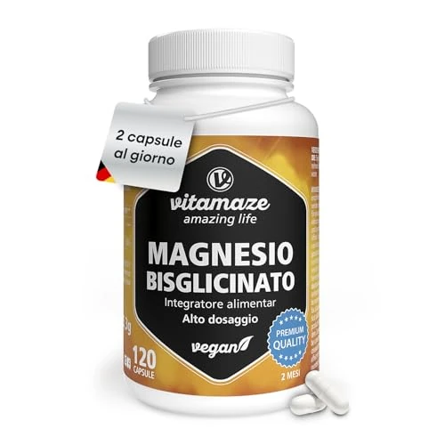 Beperkte aanbieding: Magnesiumbisglycinaat capsules hoog gedoseerd & veganistisch, 1500 mg in slechts 2 capsules waarvan 300 mg elementair magnesium, 120 capsules voor 2 maanden, zonder toevoegingen, Made in Germany van 17.97 EUR naar 17.97 EUR (besparing 0%)