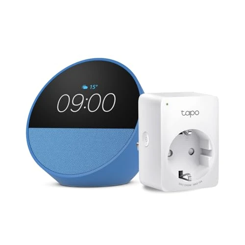 Offerta a tempo: Echo Spot | Blu + TP-Link Tapo Presa intelligente, compatibile con Alexa — 38% da 117,98 € a 72,98 €