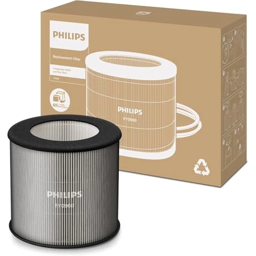 Philips Origineel vervangingsfilter voor 800 & 900-serie AC0819, AC0820, AC0920, AC0921 luchtreinigers, HEPA NanoProtect, 12 maanden levenslang, zwart/wit (FY0900/30)