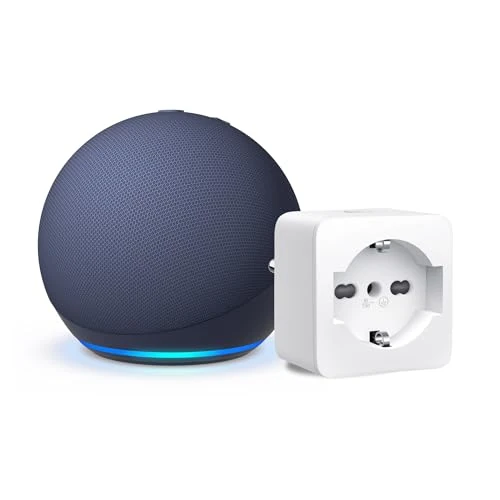 Offerta a tempo: Echo Dot (5ª generazione) | Blu notte + TP-Link Tapo Presa intelligente, compatibile con Alexa - Kit di base per Casa Intelligente - 60% da 87.98 € a 34.90 €
