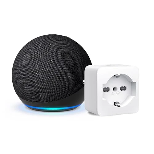 Offerta a tempo: Echo Dot (5ª generazione) | Antracite + TP-Link Tapo Presa intelligente, compatibile con Alexa - Kit di base per Casa Intelligente - 60% da 87.98 € a 34.90 €