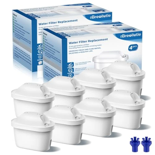 Offerta a tempo: BREOILUTLE Filtri, Compatibili con Brita Maxtra+ Plus, Maxtra Pro All-in-1 Filtro, Filtro per Bollitore Compatibile Con Brita Mavea Filtri per acqua, 8PCS Filtro By BREOILUTLE, Riducono Cloro,Odori - 23% da 20.59 € a 15.79 €