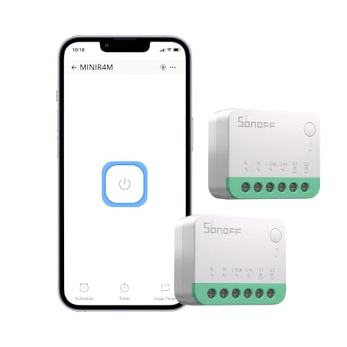 SONOFF Matter smart switch, Wifi Mini DIY module, fonctionne avec Alexa et Google Home, 2 PACK, nécessite un fil neutre