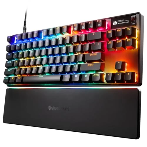 Oferta limitada: SteelSeries Apex Pro TKL Gen 3 - Teclado Mecanico Gaming - HyperMagnetic Interruptores OmniPoint 3.0 - Accionamiento Ajustable - Rapid Trigger - Preajustes - Rapid Tap - RGB - OLED - US QWERTY de 249.99 EUR a 169.99 EUR (ahorro 32%)