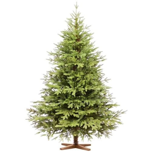 Limitiertes Angebot: FAIRYTREES Weihnachtsbaum künstlich 180cm Nordmanntanne Exklusiv 100% PE | Tannenbaum Holzständer | Made in EU | Christbaum künstlich mit Naturgetreue Spritzguss Elemente von 299.90 EUR auf 172.90 EUR (Spare 42%)