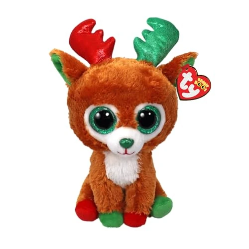 Offre limitee: TY Beanie Boos - T37354 - Tinseltoes Le Renne avec de Grands Yeux et Paillettes, en Peluche aux Grands Yeux Scintillants - Spécial Noël - 15 cm de 11.73 EUR a 8.20 EUR (economie 30%)