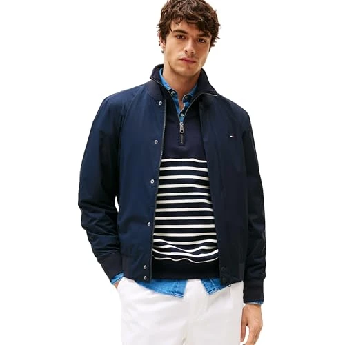 Offerta a tempo: Tommy Hilfiger Uomo Bomber Tech Lightweight Relaxed Fit, Blu (Desert Sky), S - 50% da 199.90 € a 99.00 €