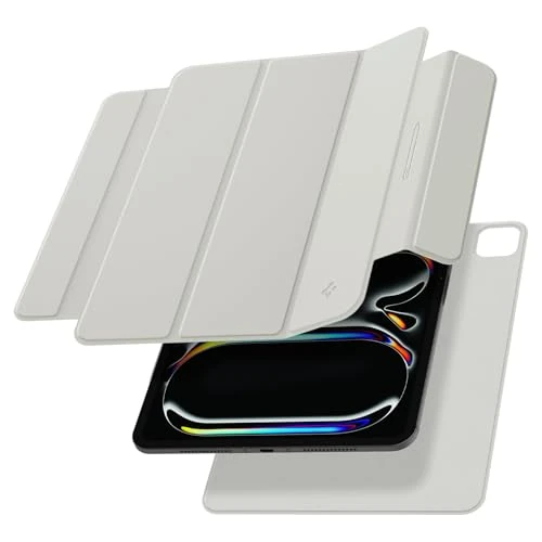 Offerta a tempo: Spigen Cover AirSkin Folio OneTap compatibile con Compatibile con iPad Pro 11 pollici M5 (2025) / M4 (2024), custodia sottile e leggera completamente rimovibile con magnete - Grigio - 0.00% da 13.80 € a 13.80 €
