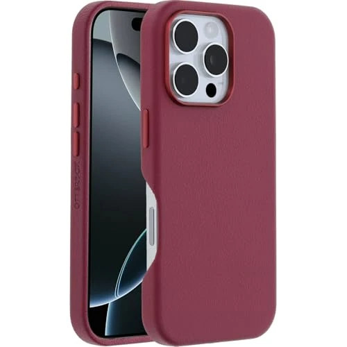 Limited offer: OtterBox Symmetry Series Cactus Leather MagSafe Case for iPhone 16 Pro, Shockproof, Drop proof, Protective Thin Case, 3x Tested to Military Standard, Red from 48.24 EUR to 26.05 EUR (save 46%)