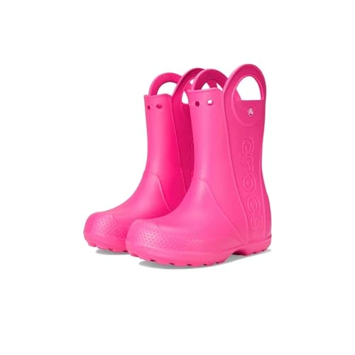 Crocs Handle It Rain Boot K, Stivali Unisex - Bambini e Ragazzi, Pink Crush, 37/38 EU