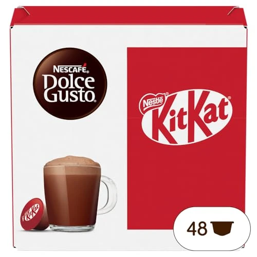 Offerta a tempo: NESCAFÉ DOLCE GUSTO KitKat Bevanda gusto Cacao e Wafer, 3 Confezioni da 16 Capsule — 34% da 18,30 € a 11,99 €