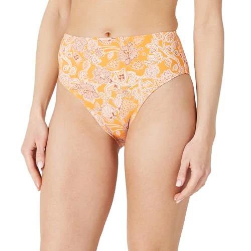 Offre limitée : Amazon Essentials Bas de Bikini Échancré Taille Haute Femme, Jaune Multi Folk Floral, 42 de 13.50 € à 12.37 € (8% de remise)