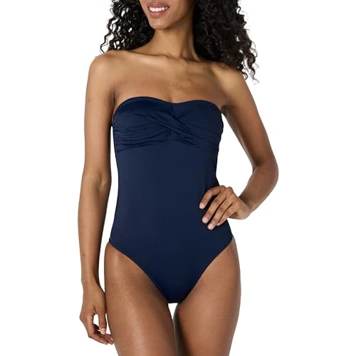 Offerta a tempo: Amazon Essentials Costume da Bagno Intero a Fascia Donna, Blu Marino, 46 - 14% da 28.30 € a 24.22 €